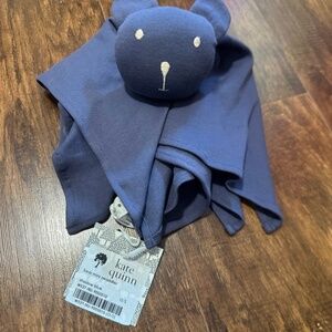 Kate Quinn bear mini swaddle | shadow blues | organic cotton nwt